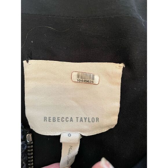 Rebecca Taylor Lurex Tweed Jacker Blazer peplum Zip Front Size 0 $575.00 - Picture 8 of 9